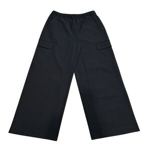 Athleta Promenade Cargo Pant oversize relaxed  Wide Leg  Black Size Small